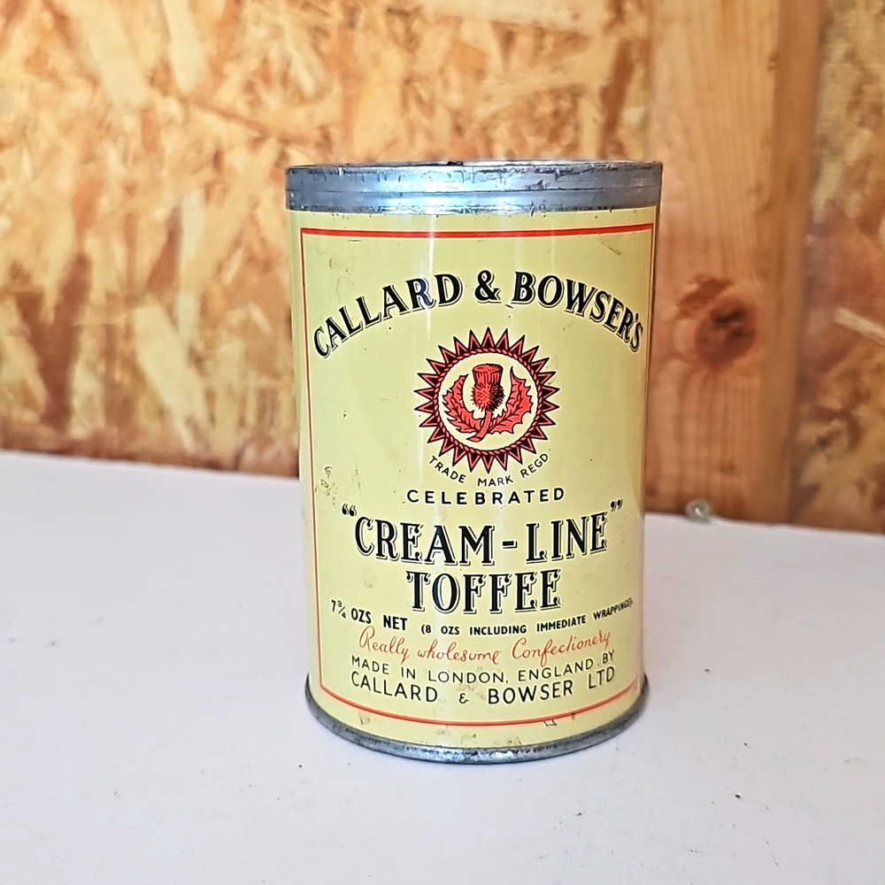 Vintage Candy Tin Toffee Callard & Bowsers Cream Line advertising contai…